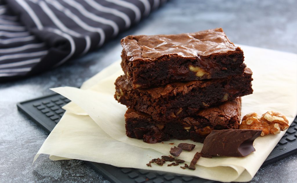 Brownie de Café Solúvel Utam e Nozes